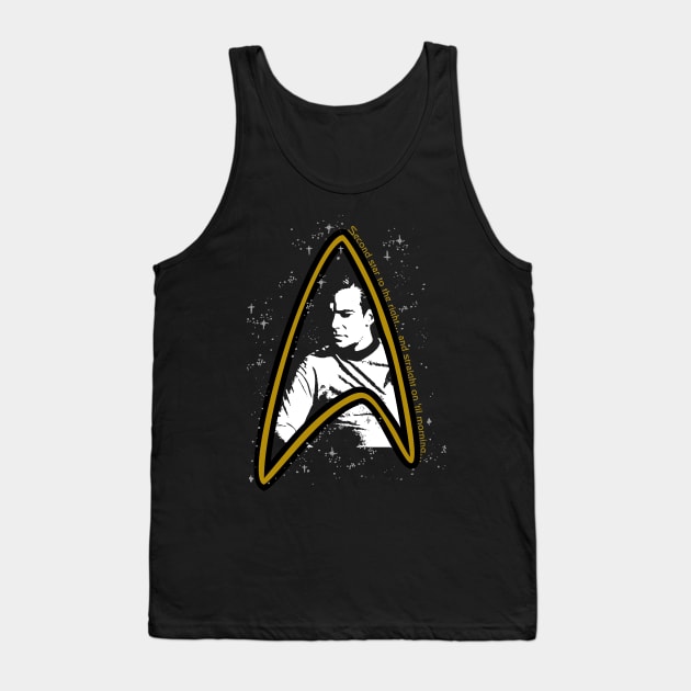 Star Trek TOS Kirk: 2nd Star to the Right Tee Tank Top by PONYGURL